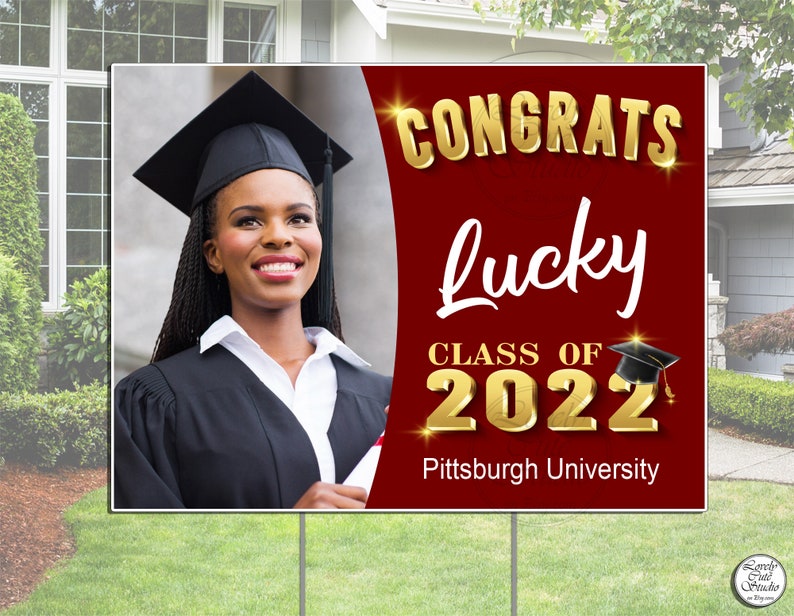 Personalized GRADUATION YARD SIGN 2024 with Picture, Custom Graduation sign 2024 Class of 2024 Graduation Decorations 2024, Graduation gifts image 8