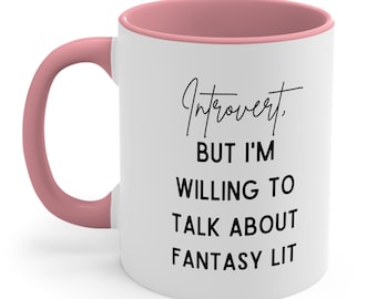 Fantasy Romance Taza de café Booktok Merch FantasyLit Fan SciFi Fantasy Reader Literatura Regalo Café Taza de té Regalos para libros introvertidos