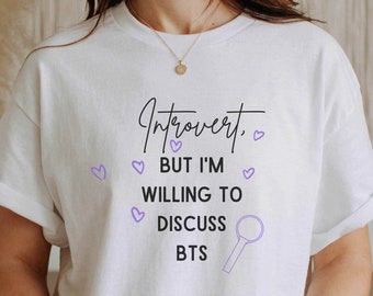 BTS Introvert camiseta regalo ejército BTS camisa ARMY Tee Jin Jungkook jimin V Namjoon Suga Taehyung JHope Kpop coreano Kdrama Bangtan Sonyeondan