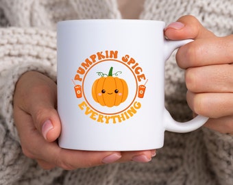 Fall Coffee Mug Autumn Gift Coffee Lovers Cup Tea Lover GIfts for Her Cottagecore Aesthetic Vibe Pumpkin Spice Latte Pumpkin Everything