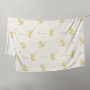 PERSONALIZED Baby Blanket, Cute Duck Blankie, Soft Minky Baby Blanket, Custom Newborn Gift, Duck ...