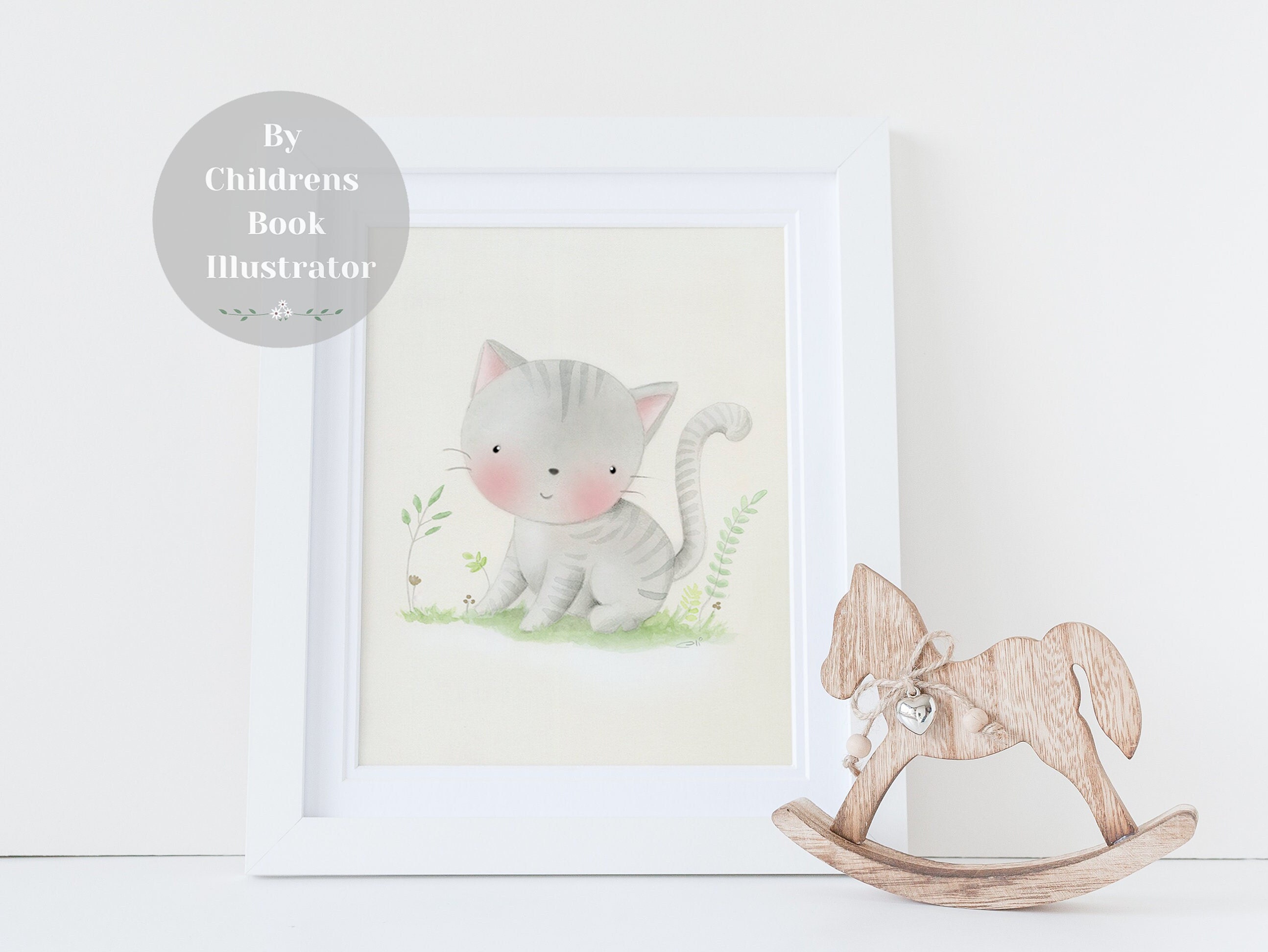Kitten Wall Art, Baby Cat Print, Girl Boy Bedroom Decor, Animal Nursery ...