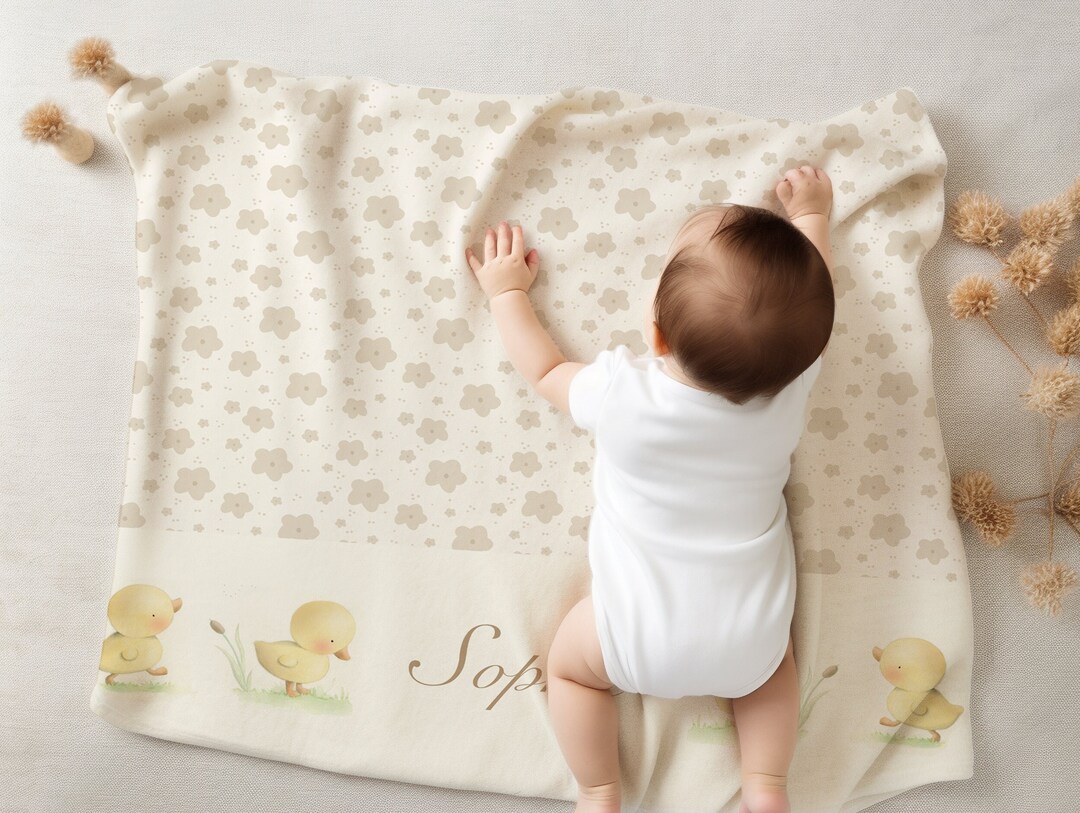 Cute Yellow Duck Hooded Baby Blanket