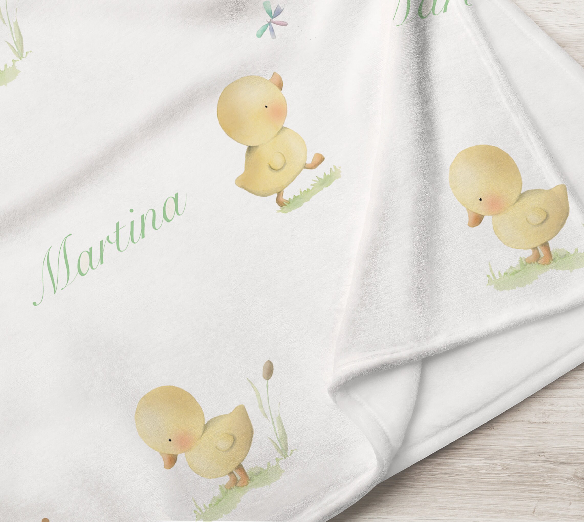 PERSONALIZED Baby Blanket, Cute Duck Blankie, Soft Minky Baby Blanket, Custom Newborn Gift, Duck ...