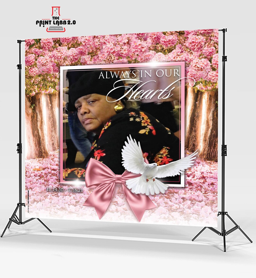 Backdrop-custom-memorial Backdrop-funeral Backdrop-in Loving Memory