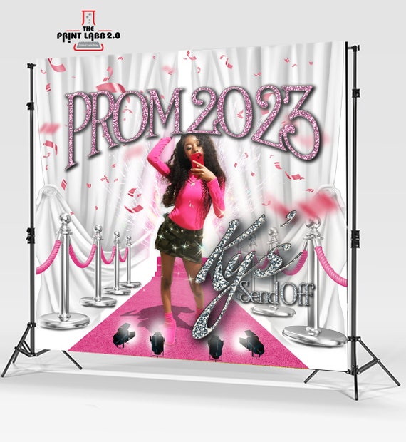 Prom Backdrop - Banner - Background - Custom - Step and Repeat  - Prom Send Off - sweet 16 - Event