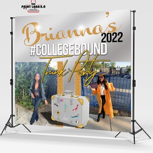 Trunk Party Backdrop 2 - Background - Custom - Step and Repeat - College