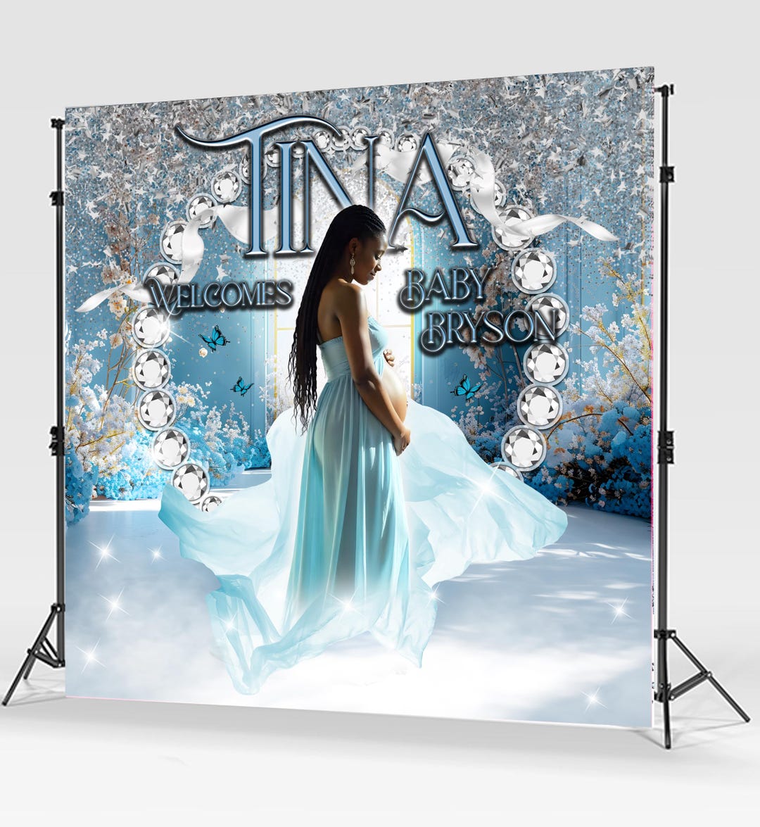 Baby Shower - Backdrop1 - Banner - Floor Wrap - Custom - Step & Repeat ...