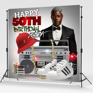Photo Backdrop - Background - Custom - Step and Repeat - Hip Hop - Old school - Rap - Birthday Party