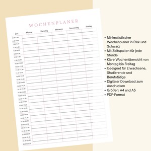 pink and black planner for students