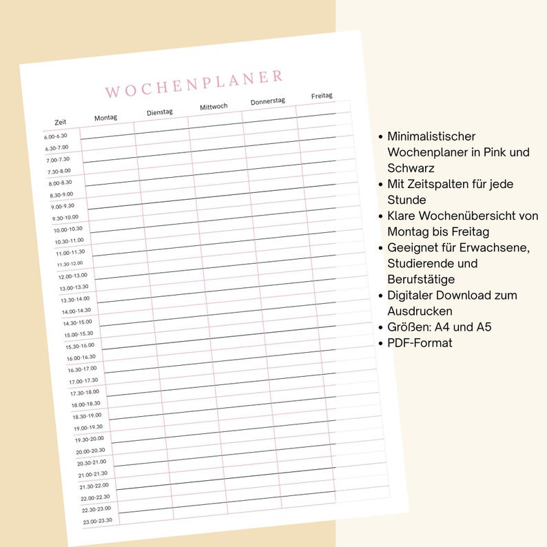 pink and black planner for students