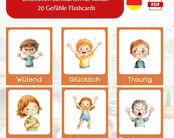 Emotion Flashcards for Kids: Montessori Feelings Cards (PDF)