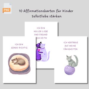 Affirmationskarten für Kinder – Selbstliebe stärken – A5 Druckbare Dateien