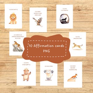 Positive Affirmationenkarten für Kinder – Thema Persönliche Stärke