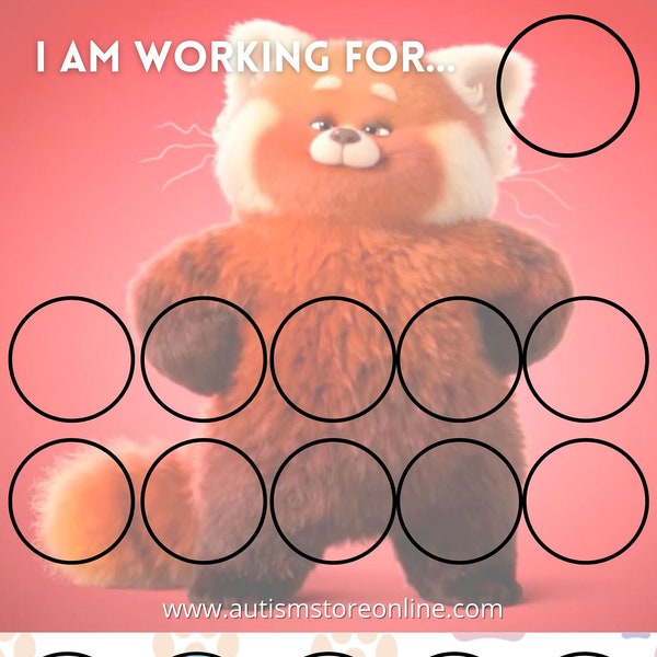 Token Board, Token Chart, Token Economy, Turning Red, Potty Training, SPED, Reinforcement