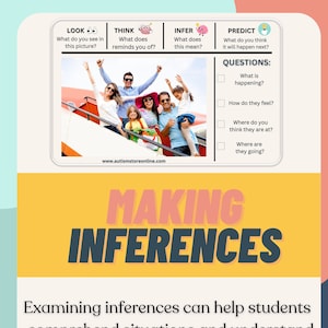 Inferentiekaarten, gevolgtrekkingen maken, gevolgtrekkingen maken, schrijven, lezen, SPED, speciaal onderwijs, autisme