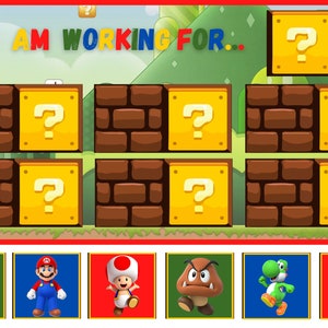 Tokenbord, Token Economy, Tokenkaart, Mario-tokenbord, 6 lopers, SPED, Autisme