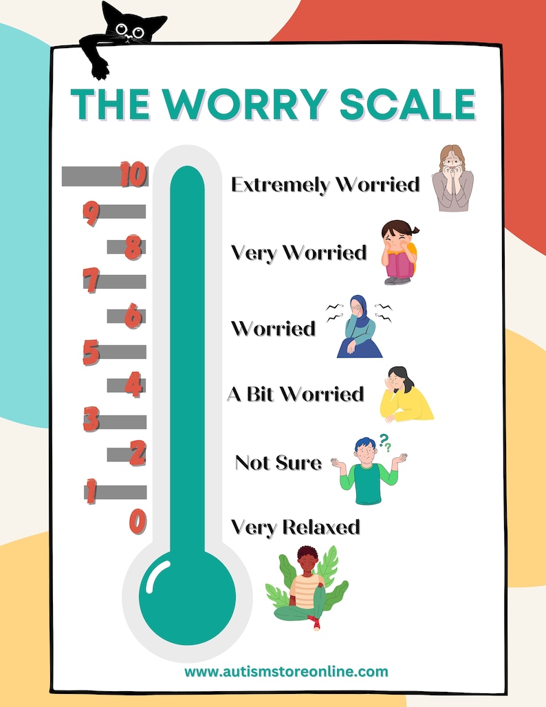The Worry Scale Anxiety Anxious Child Anxious Kid Teaching Anxiety