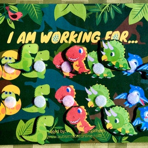 Token Reward Chart, Token Board, Dinosaur Token Board, Rewards, Token ...