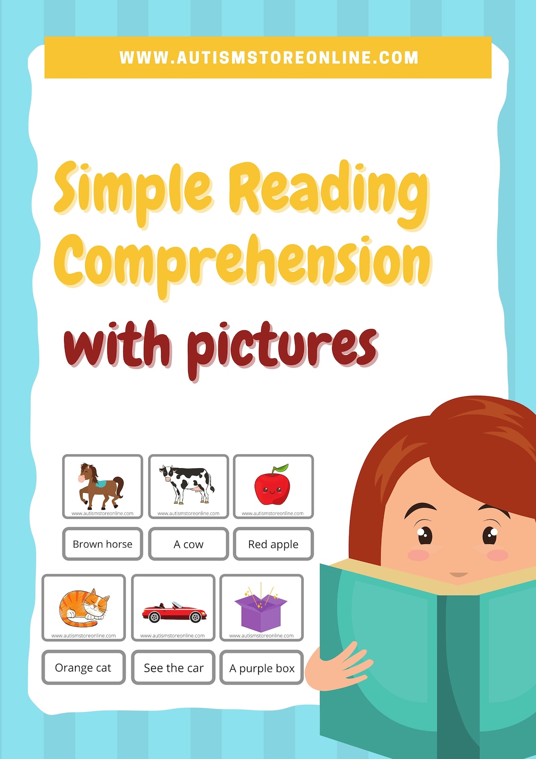 Simple Reading Comprehension With Pictures / Reading / Autism / SPED