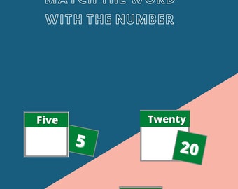 Word Number, Math, SPED, Autism, Math Match,