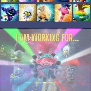 Token board, Token system, Trolls, Token Chart, Potty Training,  Sped, PRINTABLE FILE ONLY