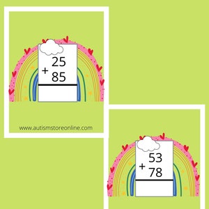 Math with Regrouping, Math Worksheets, Autism, SPED, Special Education, Printable Only