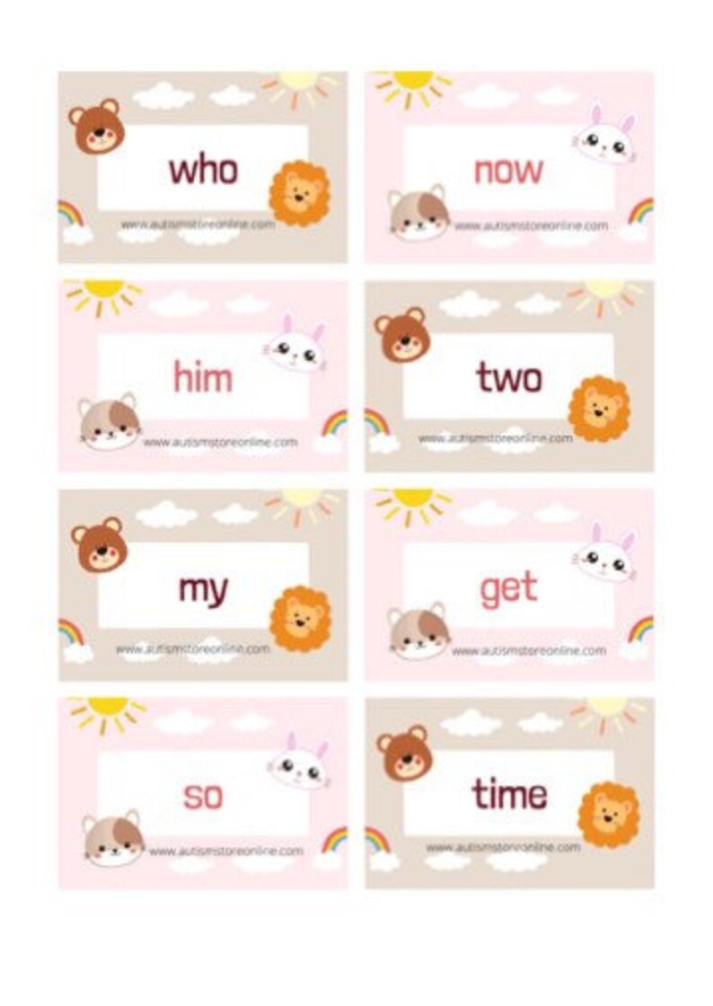 Sight Words / Reading / Flash Cards / Autism / Kindergarten/ Etsy