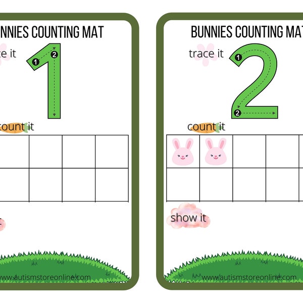 Counting Activity, Math with Manipulatives, Easy Math, Math Center, SPED, Special Education, Printable Only