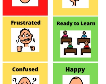 Emotions Check-in, PECS, Zones of Regulation, Autism, Apraxia, SPED