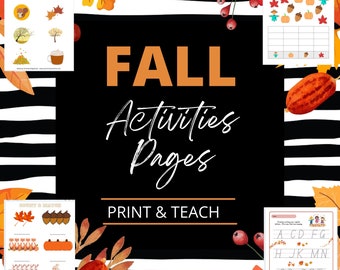 Fall Activities / Printable Fall Activities / SPED / Kindergarten / Homeschool / Pre-k