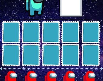 Token board, Token system, Reinforcement, Potty Training, Positive Discipline, Token Economy, Among Us - PRINTABLE FILE ONLY