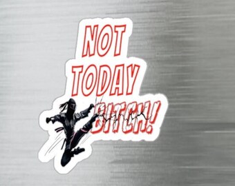 Not Today Bitch Ninja Vinyl Decal - Funny Sarcastic Sticker