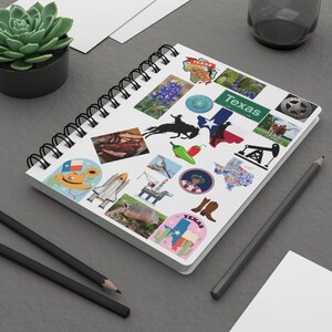 Texas Collage Spiral Notebook, 5x7, Lined Pages