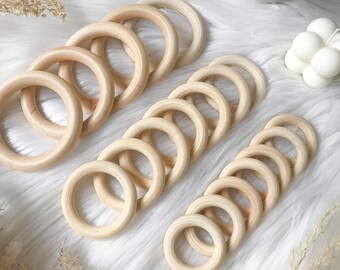 68mm12STK Holzringe zum Basteln,Holzring Hölzern für Basteln und Anschlussstück Schmuck Machen Hölzern Kunst Unvollendete Ring Kreis Holzringe fürzu Hause DIYKunst Herstellung,makramee Ring Wednesday