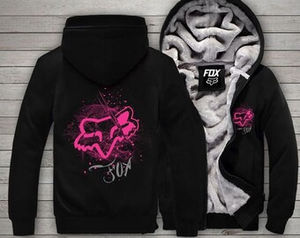 fox zip up hoodie mens