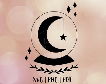 Crystal Moon Ball SVG Download