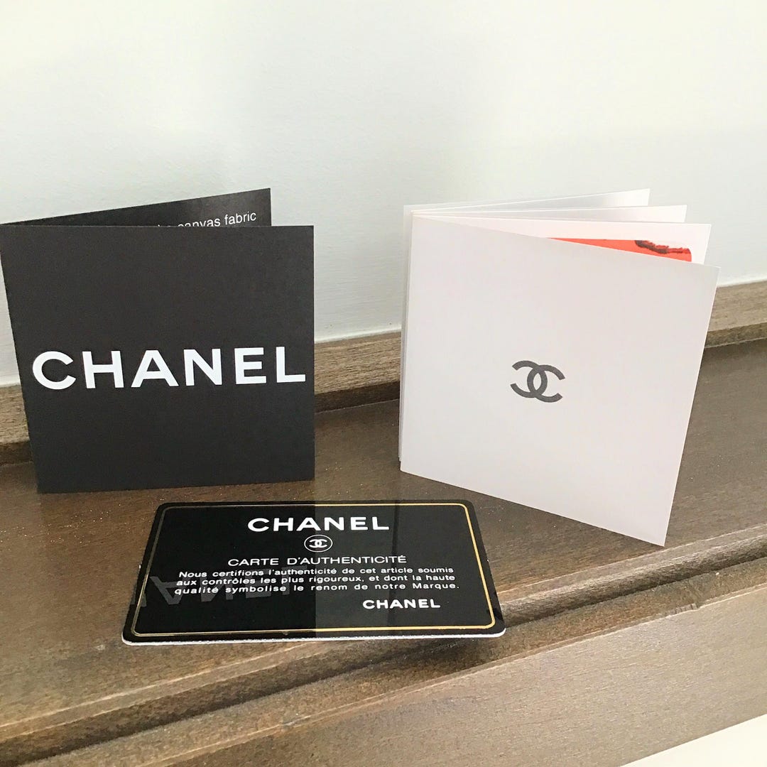 CHANEL Authenticity Card 11360825 With Handbag Care Card Bag Serial No. A34210 Etsy