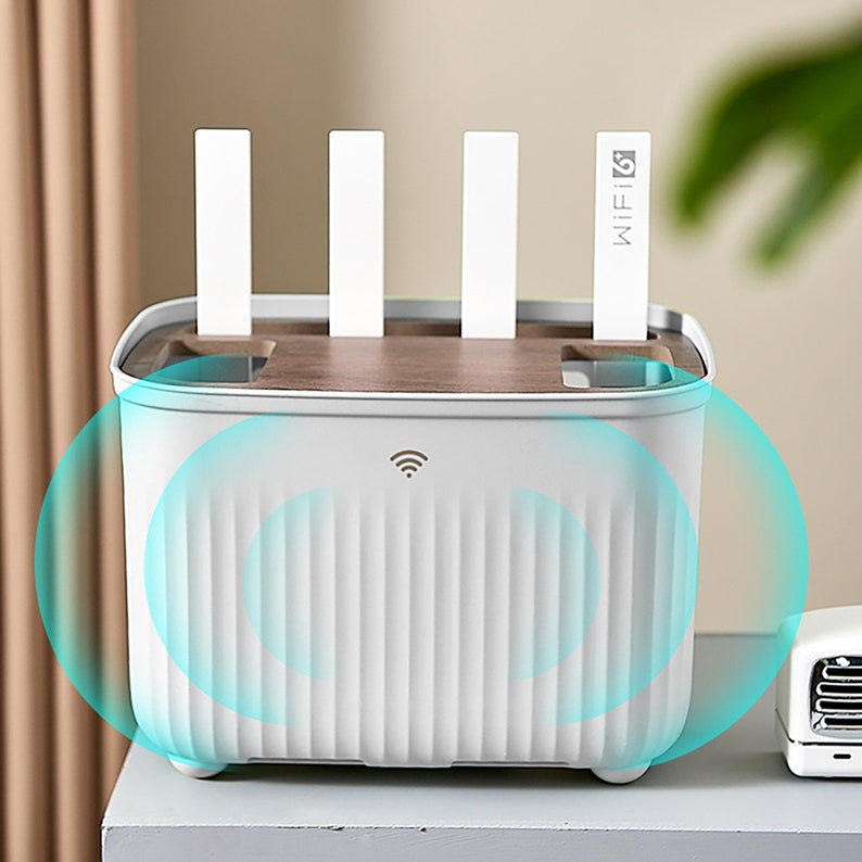 Minimalist Wifi Router Storage Box With Lid Router Organizer Etsy
