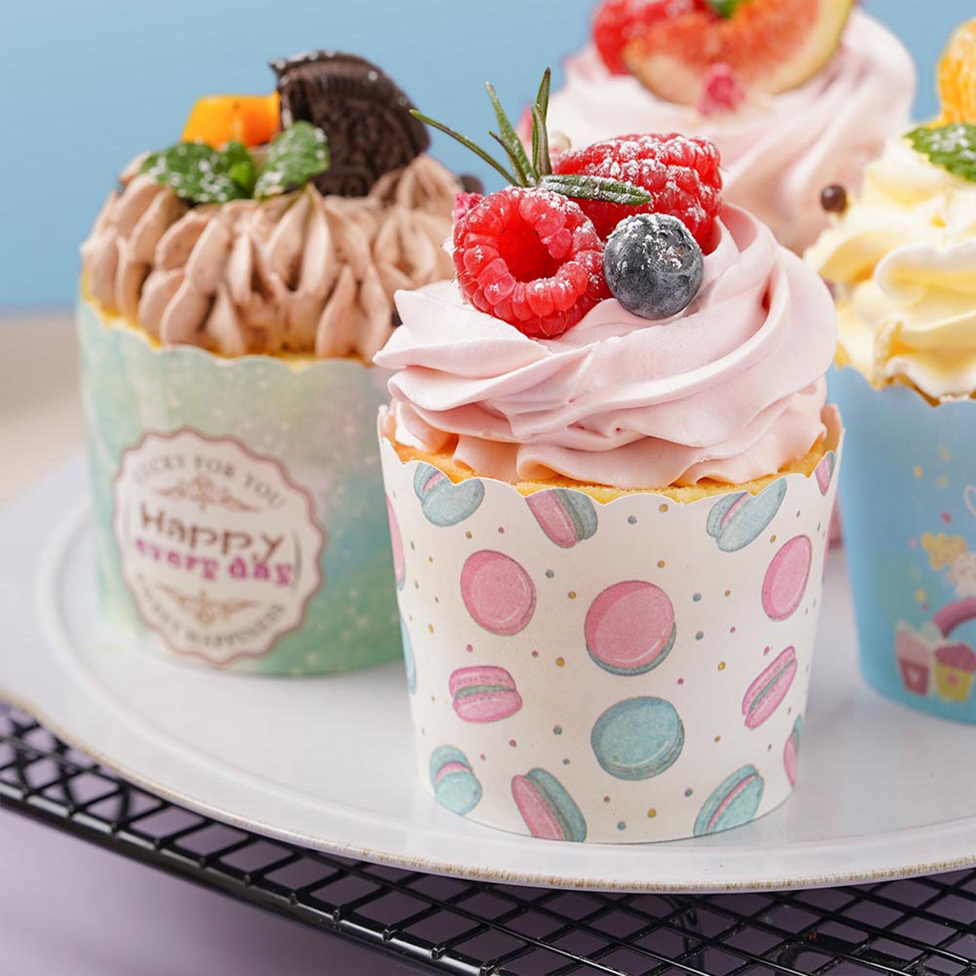 100 PCS Colorful Paper Cupcake WrappersPretty Cupcake Etsy