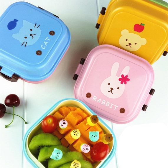 Kawaii Lunch Box For Kids School Adults Office Wheat Straw Cute