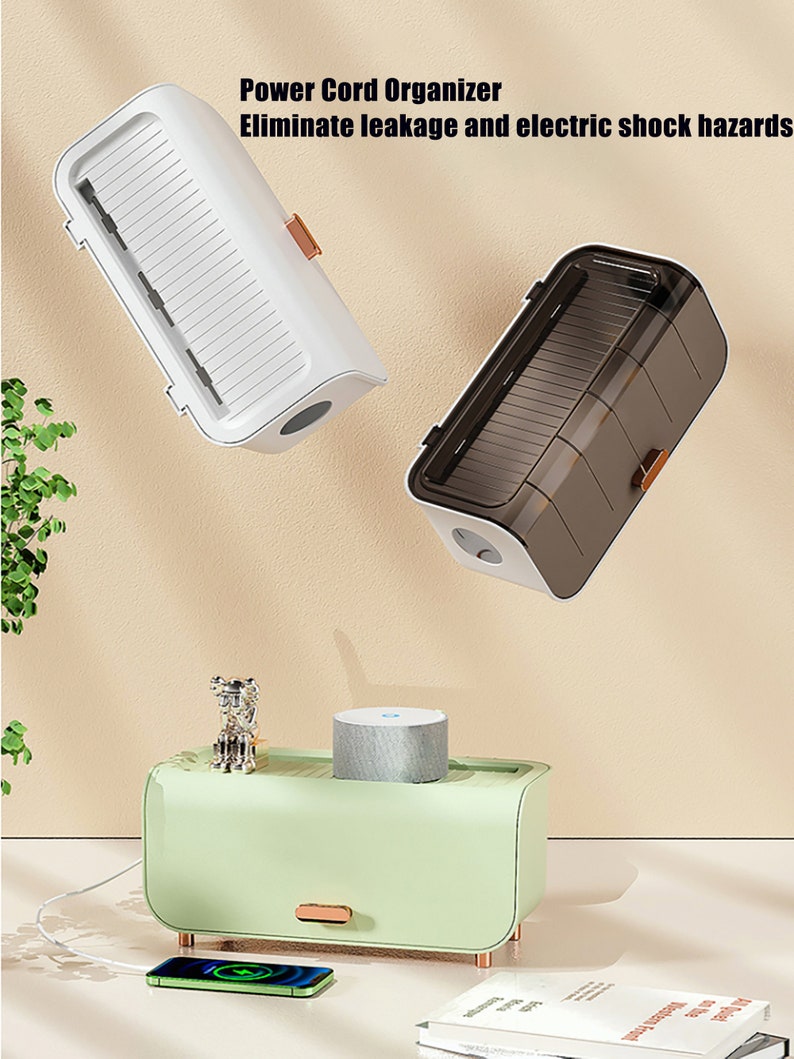 Power Cord Organizer With Liddata Cable Storage Boxplug Etsy