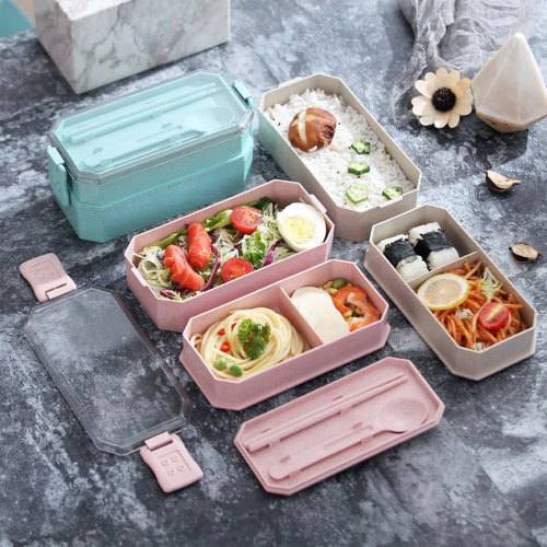 Multi-layer Reusable Lunch Box Setjapanese Bento - Etsy