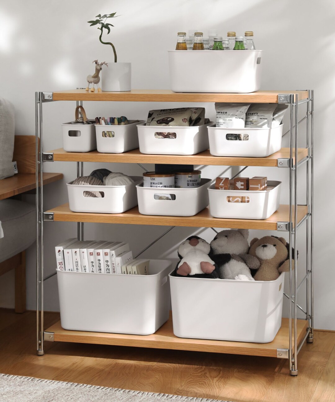 Medium White Plastic Storage Box Universal Storage Box Etsy