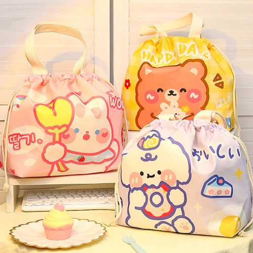 Super Cute Kawaii Insulated Lunch Bag Tote - Etsy