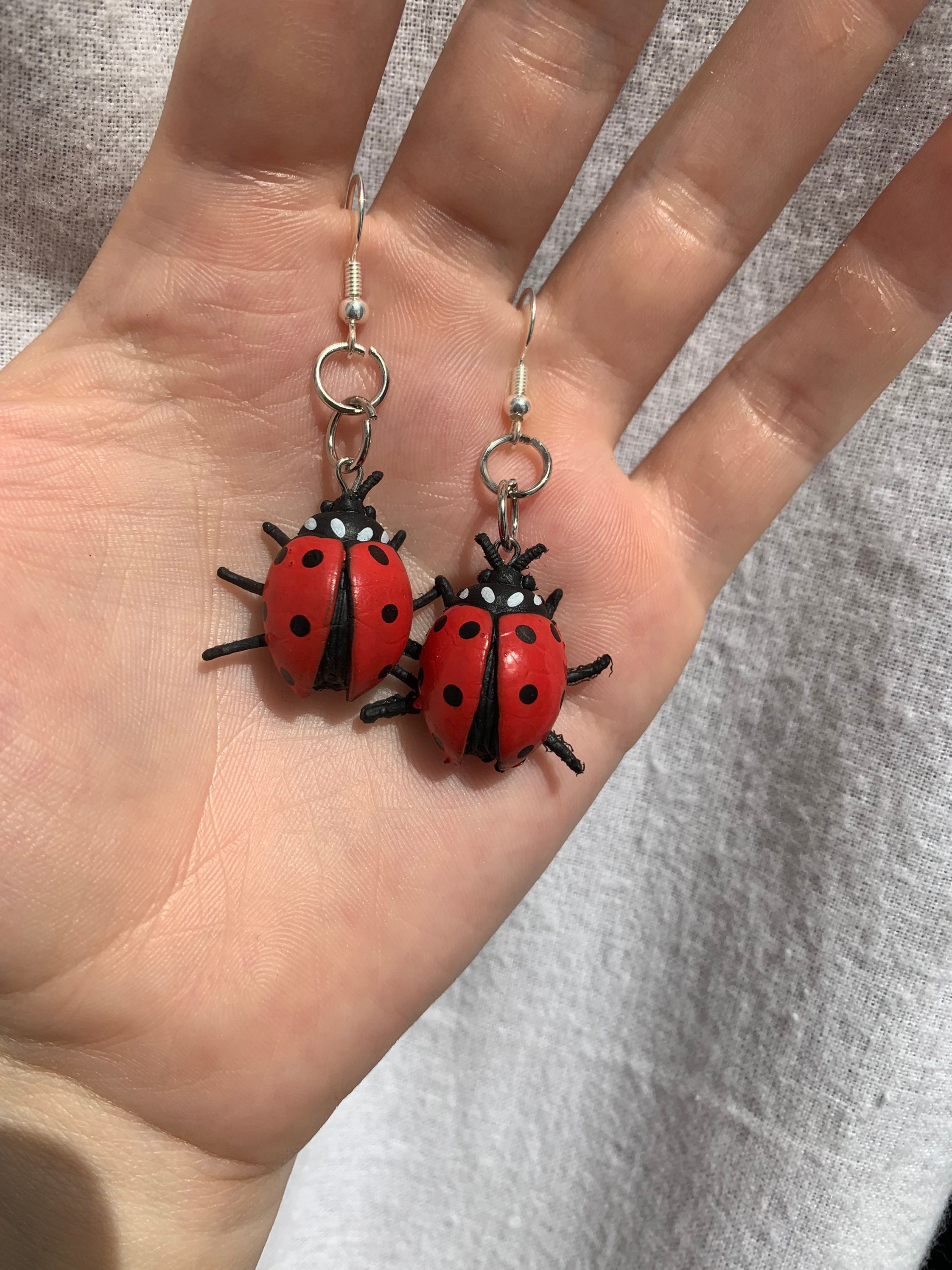 Ladybug earrings Etsy
