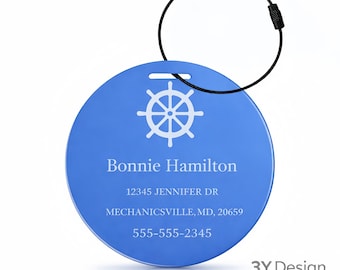 Personalized Acrylic Luggage Tag, Custom Travel Bag Tag