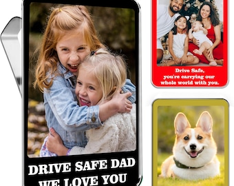 Personalized Photo Car Visor Clip – Custom Acrylic Sun Visor Decoration