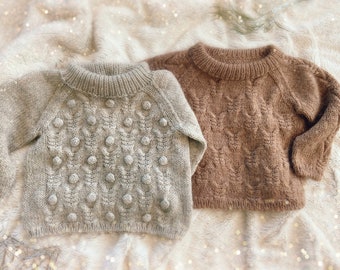 COMBO: Knitting patterns PDF Sweetheart Baby Sweater, 6 months - 4 years old & 3-in-1 Baby Booties and Socks, newborn to adult, step by step