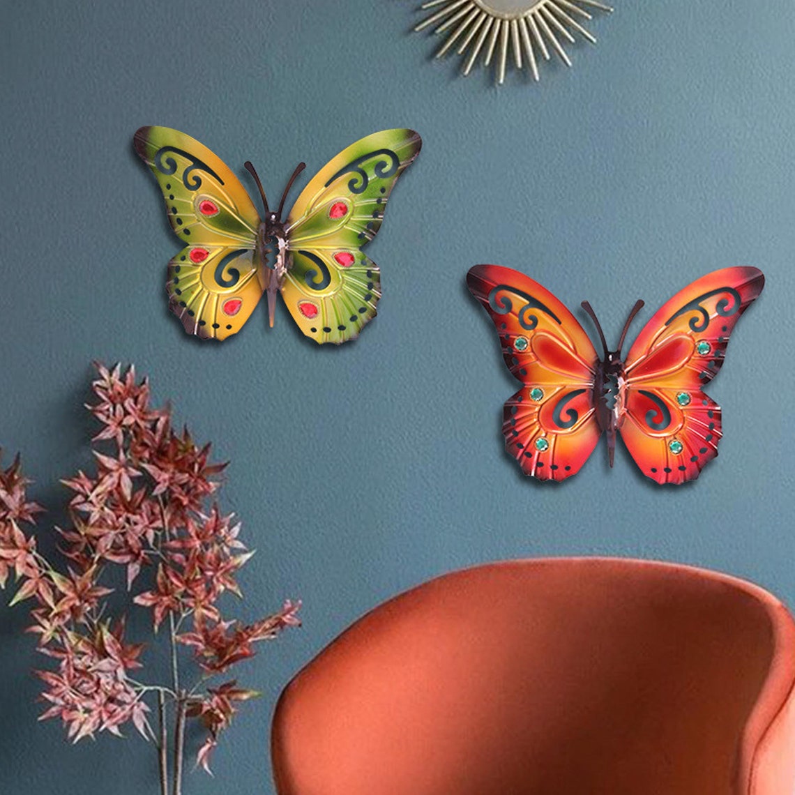 Metal Butterfly Wall Art DecorButterfly Sculpture Wall Etsy